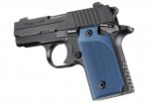 SIG Sauer P238 Checkered Aluminum - Matte Blue Anodize
