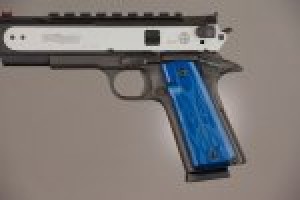 1911 Govt. Model Flames Aluminum - Blue Anodized