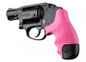 S&W J Frame Round Butt Centennial/Polymer Bodyguard Rubber Tamer Grip Pink