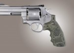 S&W N Frame Round Butt Conversion Finger Grooves Piranha Grip G10 - G-Mascus Green
