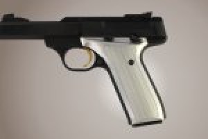 Browning BuckMark URX Checkered Aluminum - Brushed Gloss Clear Anodize