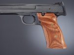 S&W 41 Rosewood laminate R. hand thumb rest checkered