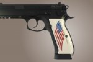 CZ 75 Scrimshaw Ivory Polymer - American Flag

