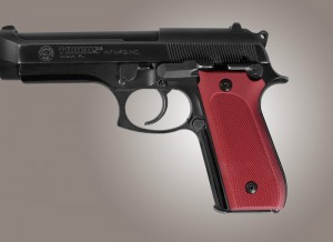 Taurus PT-99 PT-92 PT-100 PT-101 Safety Only Checkered Aluminum - Matte Red Anodize