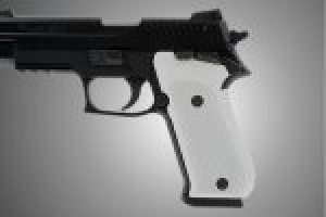 SIG Sauer P220 SAO American Checkered Aluminum - Matte Clear Anodize
