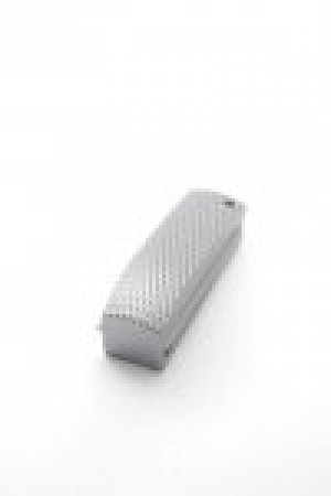1911 Govt. Aluminum  Mainspring Housing Checkered Arched Brushed Gloss Clear