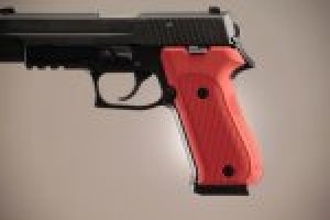 SIG Sauer P220 DAK American Checkered Aluminum - Matte Red Anodize
