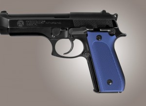 Taurus PT-99 PT-92 PT-100 PT-101 Safety Only Checkered Aluminum - Matte Blue Anodize