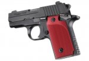 SIG Sauer P238 Checkered Aluminum - Matte Red Anodize
