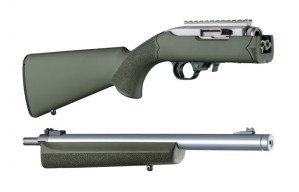 Ruger 10-22 Takedown .920" Diameter Barrel OD Green Rubber OverMolded Stock