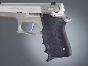 S&W 6906, Shorty 40, Rubber Grip with Finger Grooves Black