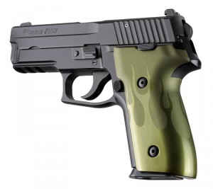 SIG Sauer P228 P229 DAK Flames Aluminum - Green Anodize