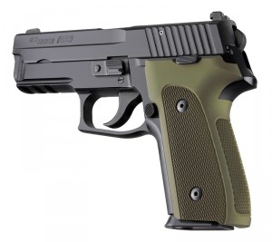 SIG Sauer P228 P229 DAK Checkered Aluminum - Matte Green Anodize
