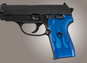 SIG Sauer P239 Flames Aluminum - Blue Anodize