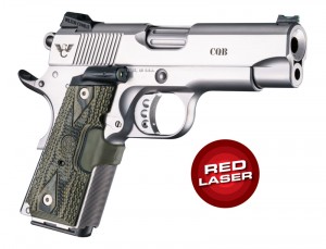 Laser Enhanced Grip Red Laser - Officers Model 1911 Piranha Grip G10 - G-Mascus Green