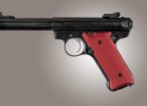 Ruger MK II / MK III Checkered Aluminum - Matte Red Anodize
