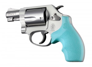 S&W J Frame Round Butt Rubber Bantam Style Grip Aqua