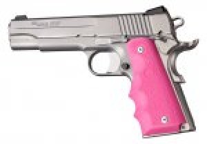 1911 Govt. Model Pink Rubber Grip with Finger Grooves