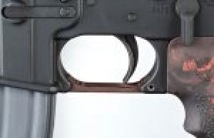 AR-15/M-16 Straight Trigger Guard G10 - G-Mascus Red Lava