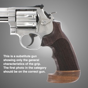 Dan Wesson Small Frame Rosewood Top Finger Groove, Big Butt Checkered